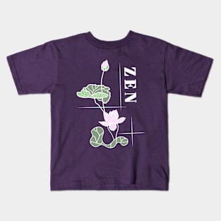 Zen Lotus Meditation Kids T-Shirt